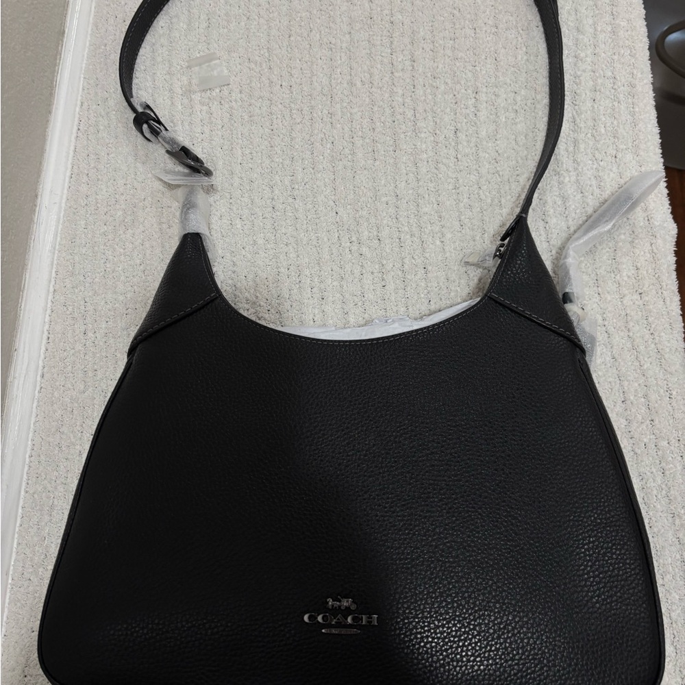 Coach Black Leather Shoulder Bag